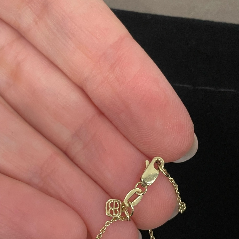 14k Gold Tiny Evil Eye Charm Necklace - Picture 4 of 5